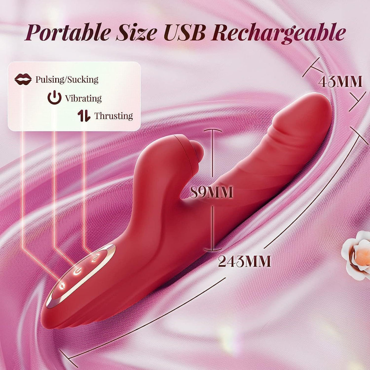 Men's 3-in-1 Thrusting Prostate Massager – 7 Thrusting Modes &amp; 10 Vibrations