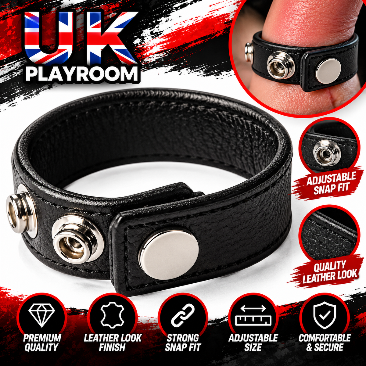 Cock & Ball Wide Strap – Genuine Leather