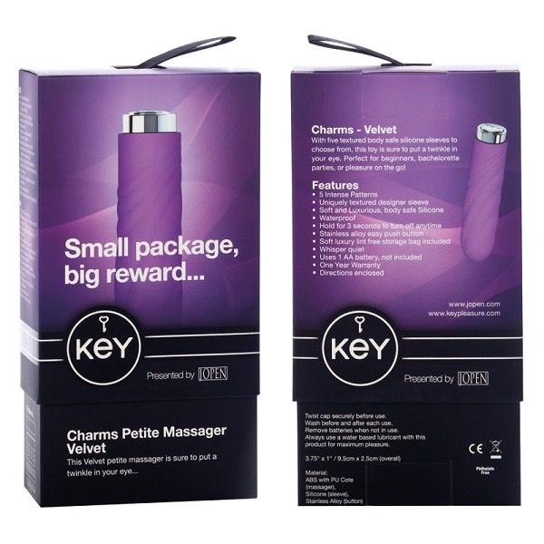 Jopen Key Charms Velvet Silicone Waterproof Vibrator