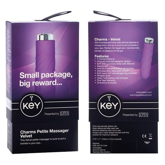 Jopen Key Charms Velvet Silicone Waterproof Vibrator