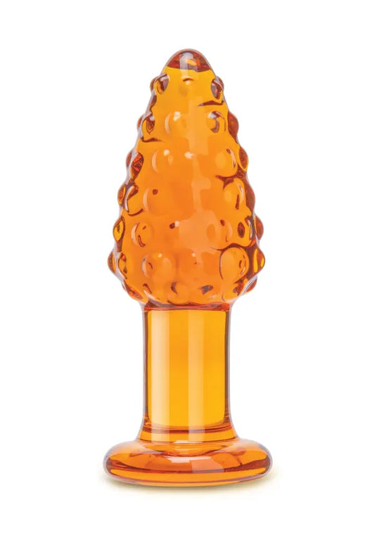 Nubby Acorn 4" Glass Butt Plug