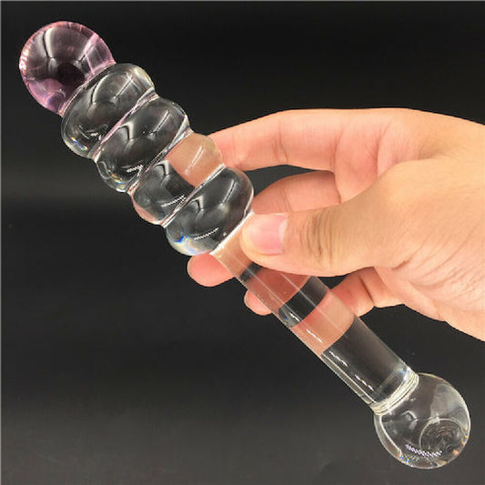 Anal Plug Transparent - Glass 7.5"