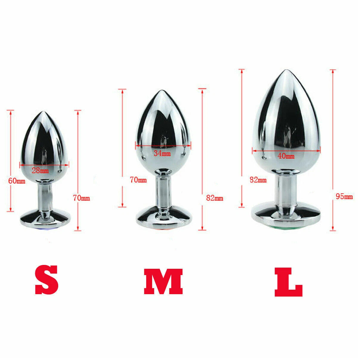 Metal Butt Plug Set - YOU GET ALL 3