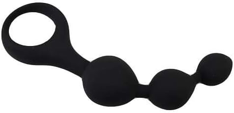 Triple Ripple Anal Beads-Black