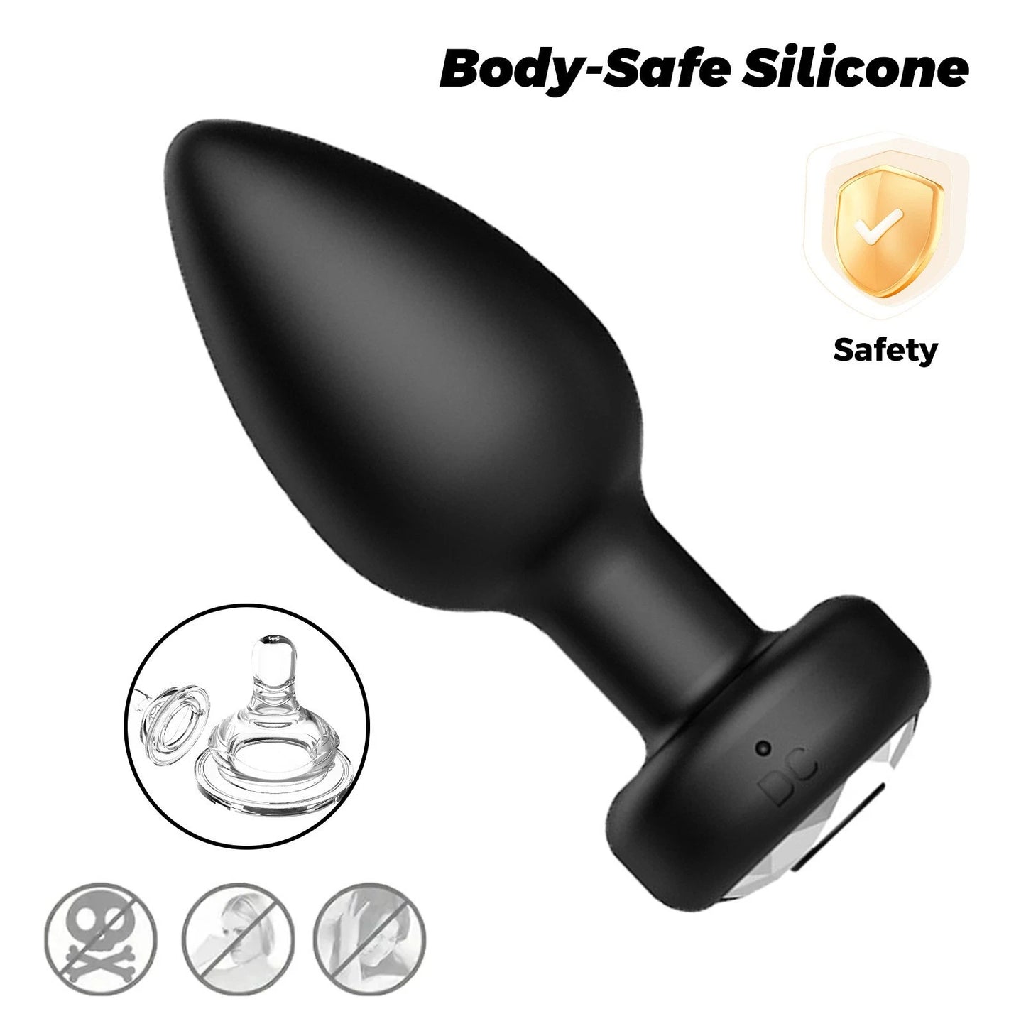 Remote Anal Plug Vibrating Butt Beads Vibrator