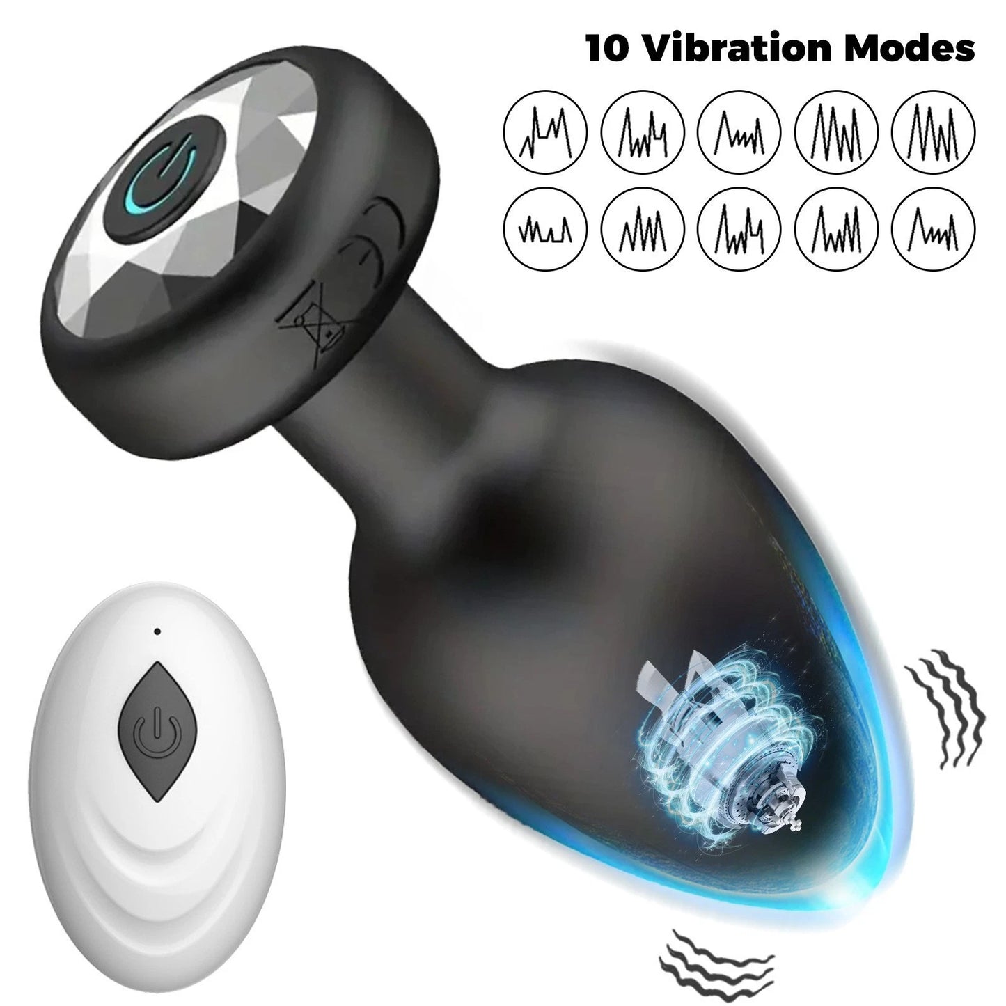 Remote Anal Plug Vibrating Butt Beads Vibrator