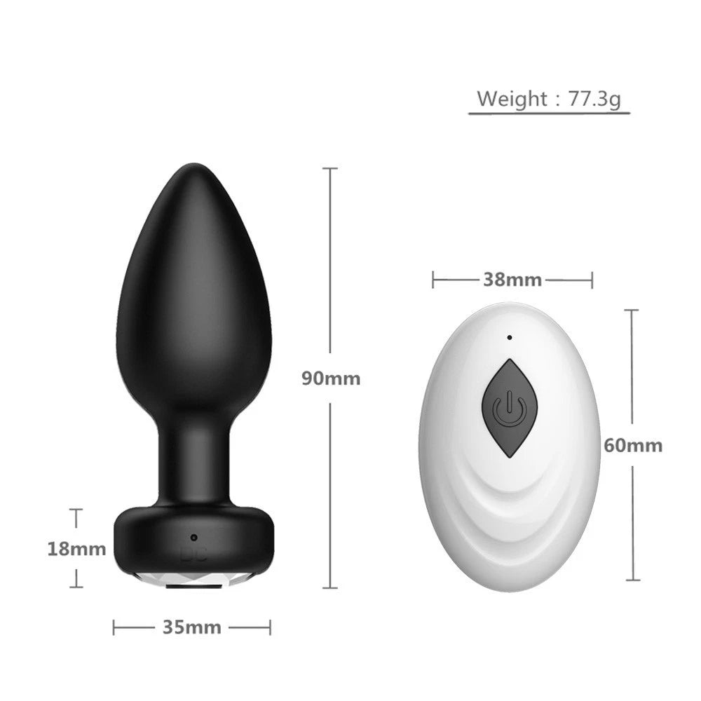Remote Anal Plug Vibrating Butt Beads Vibrator