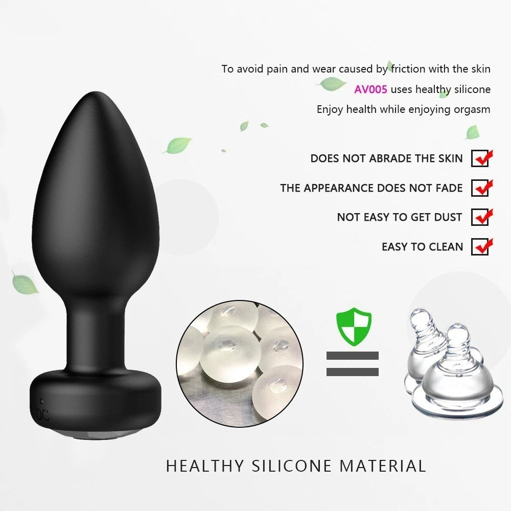 Remote Anal Plug Vibrating Butt Beads Vibrator