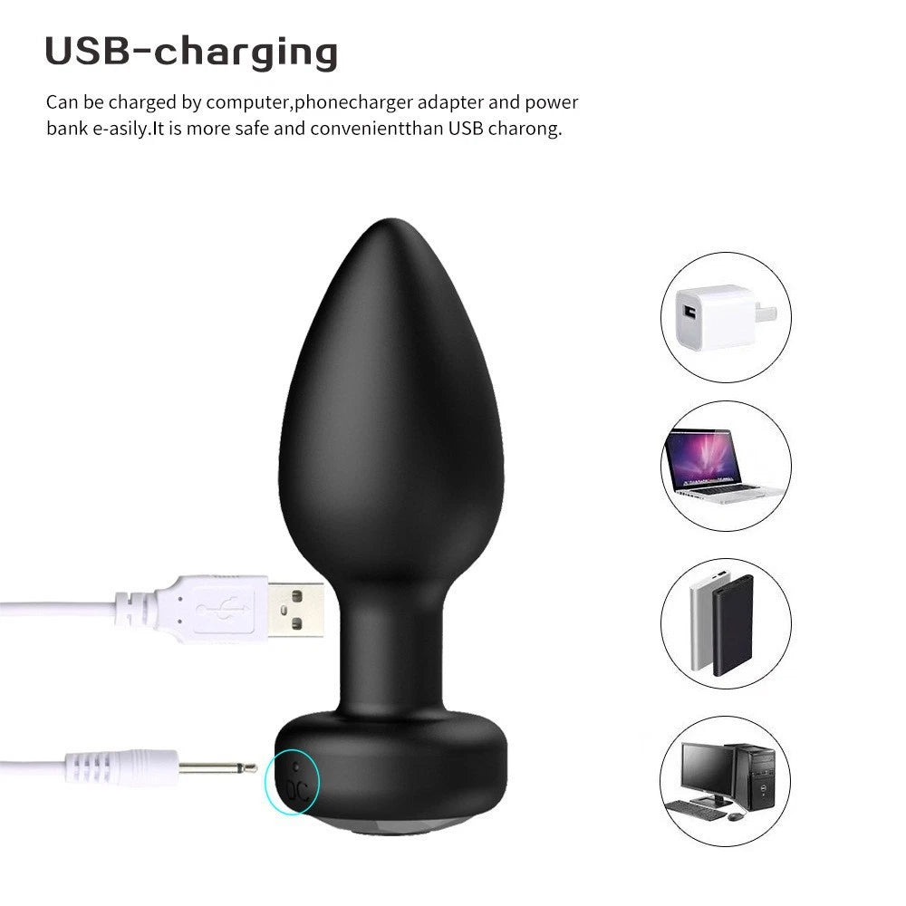 Remote Anal Plug Vibrating Butt Beads Vibrator