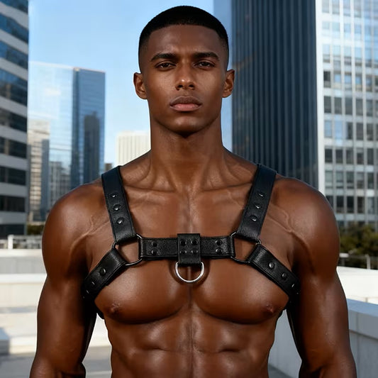 Black Harness - Black - Great Quality for Faux Leather