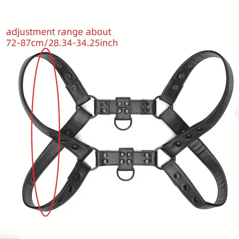 Black Harness - Black - Great Quality for Faux Leather