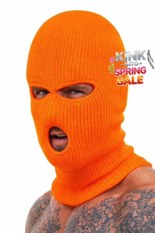 3 Hole knitted Balaclava - Orange - Unique colour
