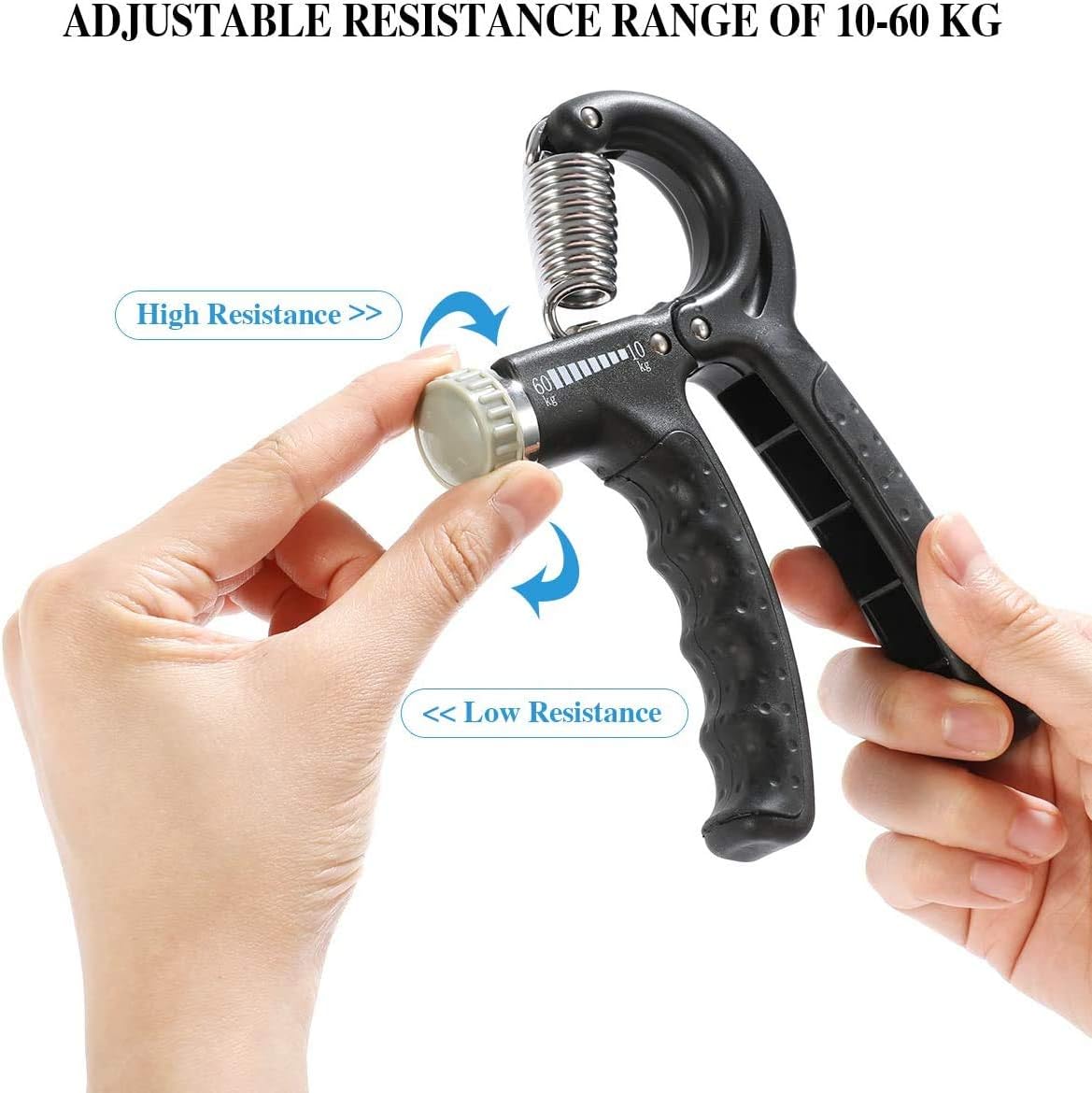 Grip Strengthener, 10-60kg Adjustable Resistance Forearm Grip - Every Lad needs decent forearms