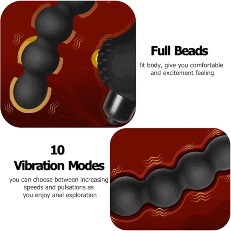 Vibrating Anal Plug Butt Beads Vibrator Prostate Massage