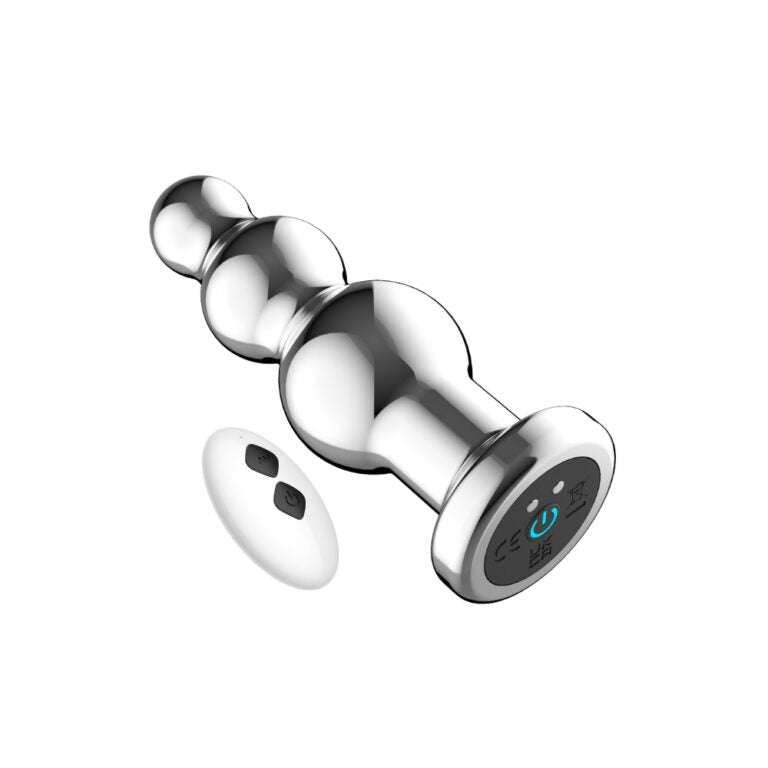 Remote Controlled Metal Vibrating Anal Beads