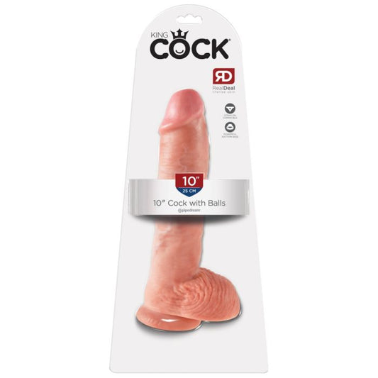King Cock - 10" Cock with Balls - Light