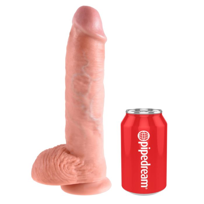 King Cock - 10" Cock with Balls - Light
