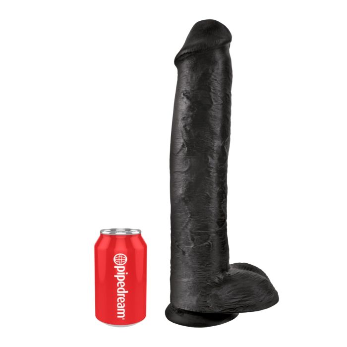 King Cock - 15" Cock with Balls - Black