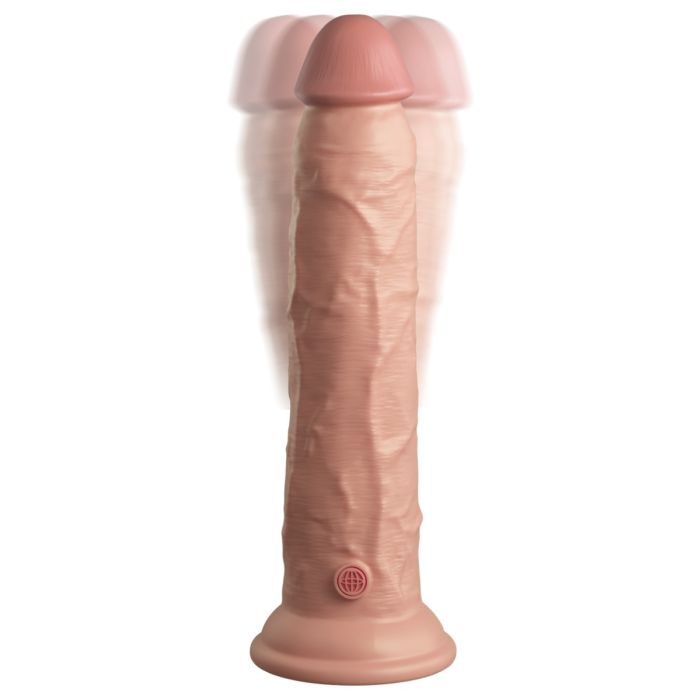 King Cock Elite - 9" Dual Density Vibrating Silicone Cock