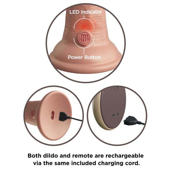 King Cock Elite - 9" Dual Density Vibrating Silicone Cock