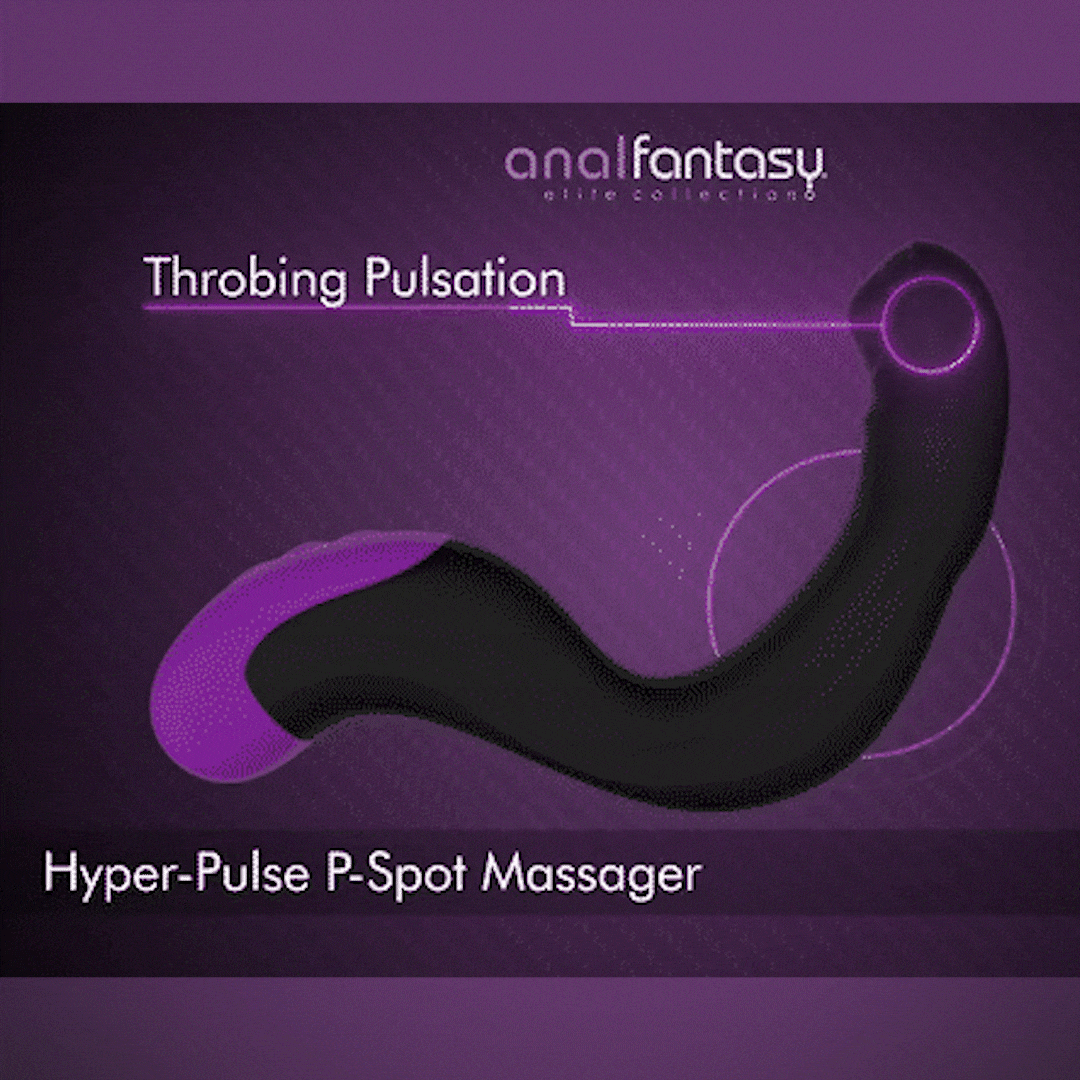 Anal Fantasy Elite - Hyper-Pulse P-Spot Massager - Black/ Purple -  Pipedream