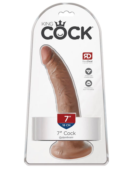King Cock - 7" Cock - Tan - Pipedream