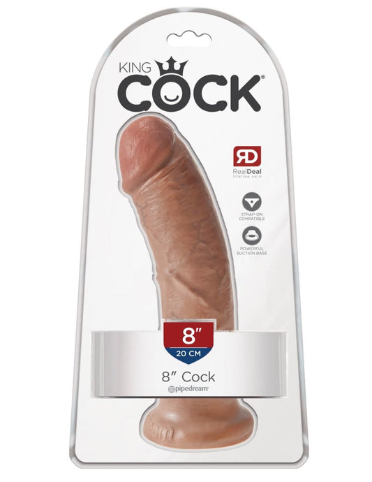 King Cock - 8" Cock - Tan - Pipedream