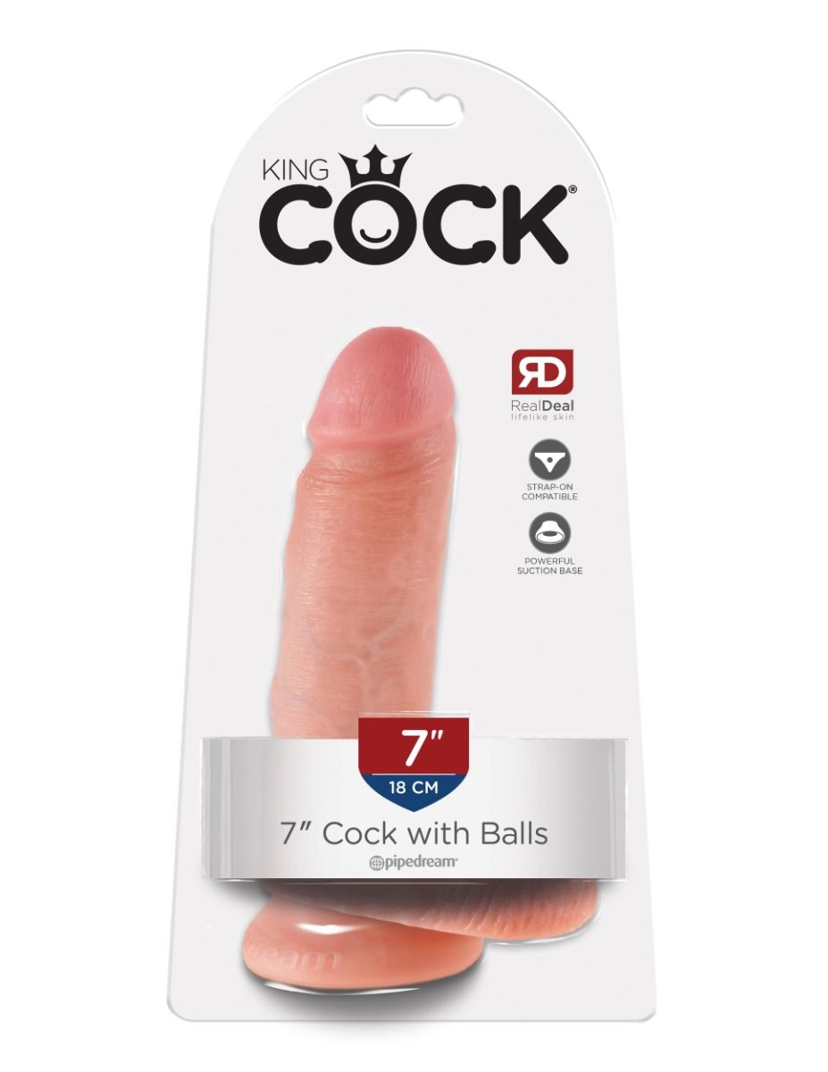 King Cock - 7" Cock with Balls - Light - Pipedream