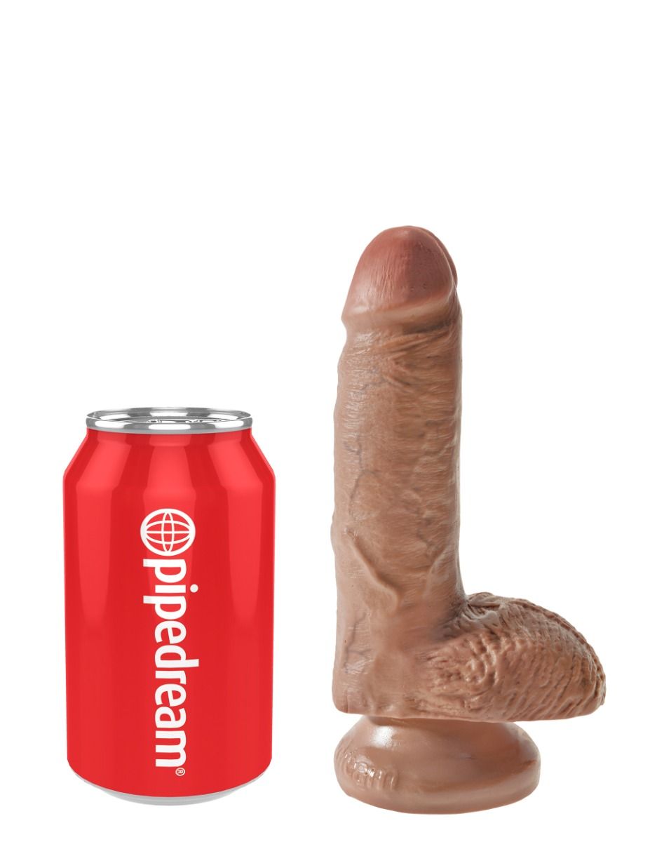 King Cock - 7" Cock with Balls - Tan- Pipedream