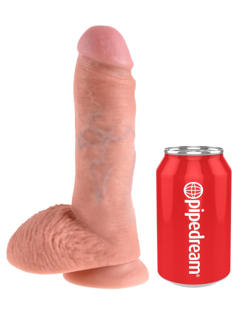 King Cock - 8" Cock with Balls - Light- Pipedream