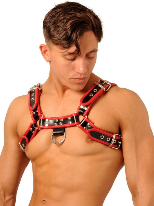 Leather Harness & Leather Jock in Red - YOU GET BOTH