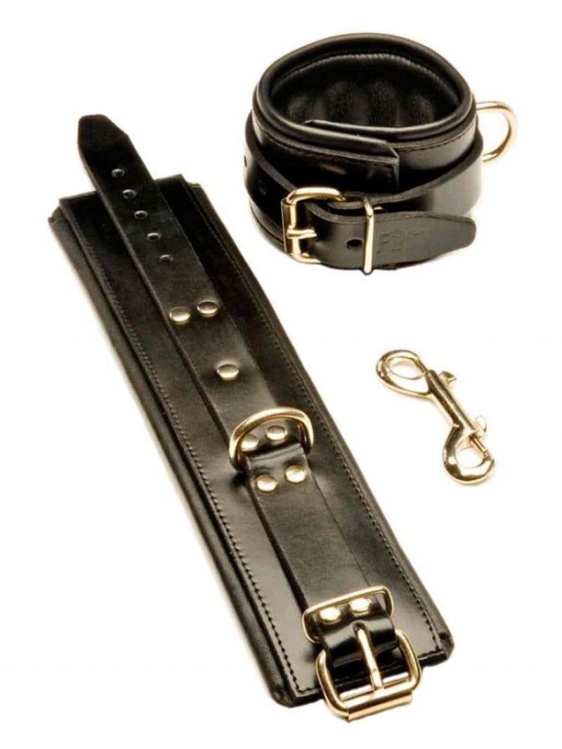 Leather Wrist Cuffs Black