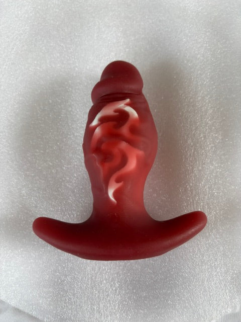 5.5" Red Flmae Realistic ButtPlug - Great Shape