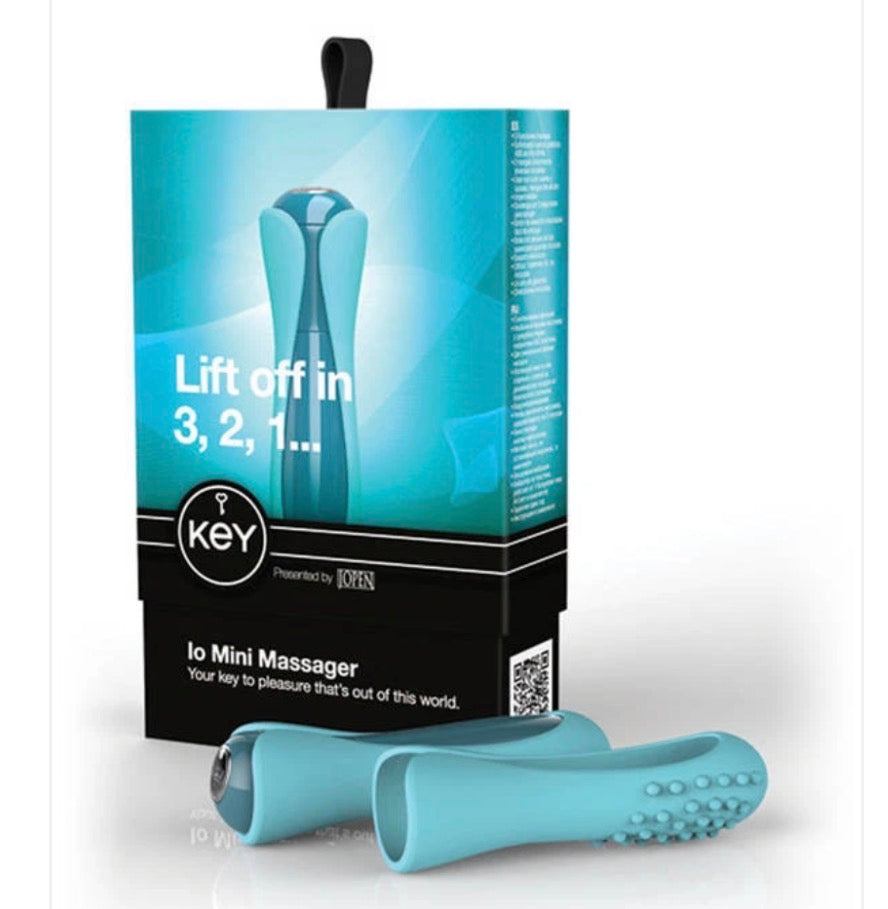 California Exotics Key Io Mini Massager Robin Blue Waterproof Vibrator