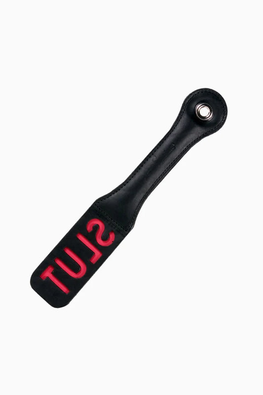 Sportsheets SLUT Leather Impression Paddle – 12 Inch