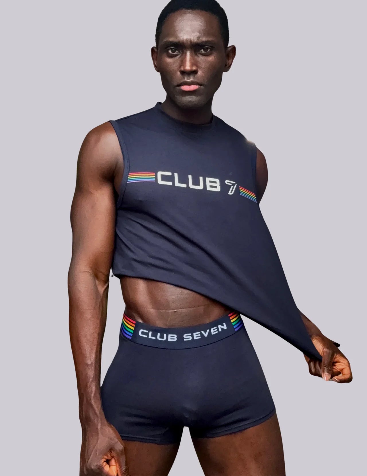 Rainbow Pride Navy Trunks