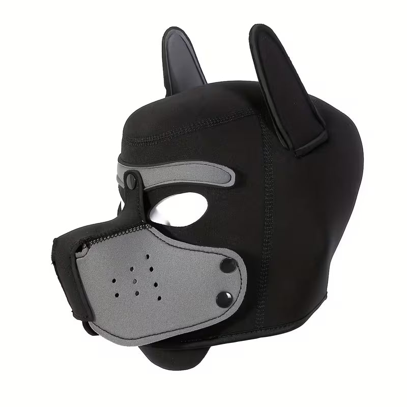 Pup Mask Grey and Black - Neoprene
