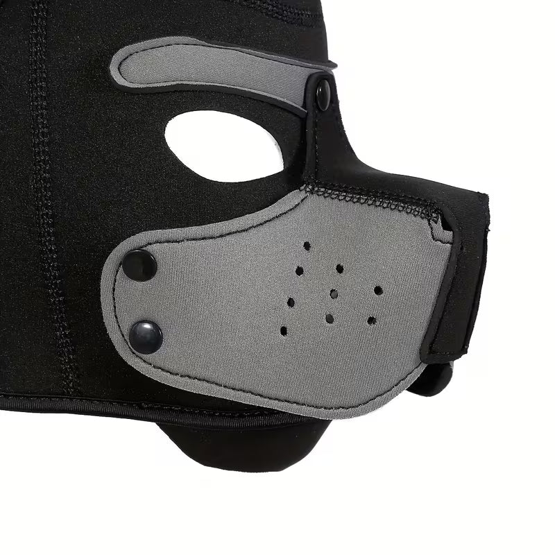 Pup Mask Grey and Black - Neoprene