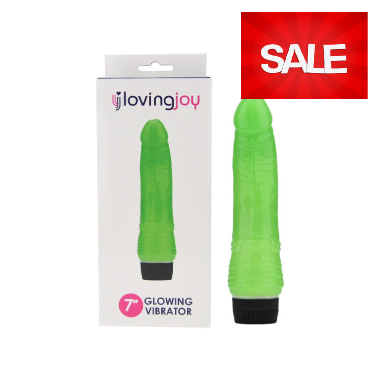 7" inch Realistic Vibrator Glow in the Dark - IN THE SALE