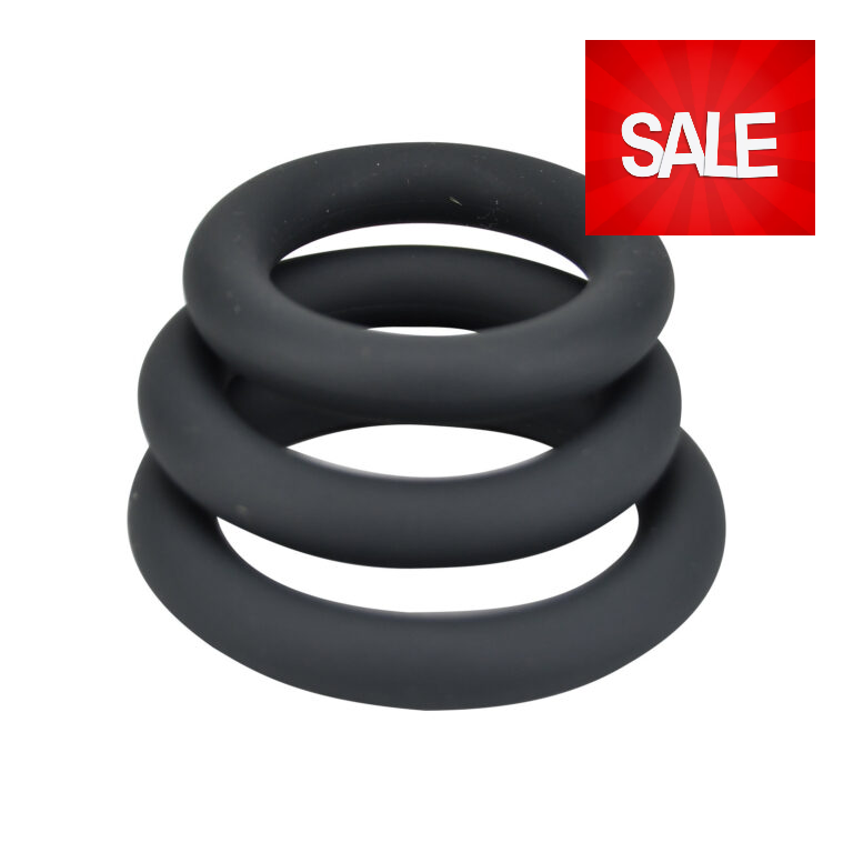 Thick Silicone Cock Rings 3 Pack - IN THE SALE