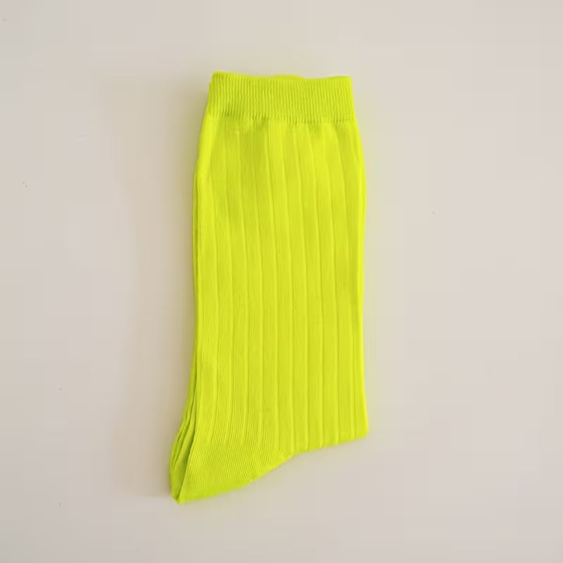 Neon Green Mid-Calf Socks - IN THE SALE