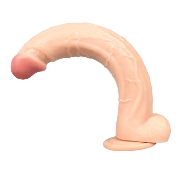 Huge Thick Veiny 12 Inch Realistic Sucker Suction Cup Dildo Balls - IN THE SALE