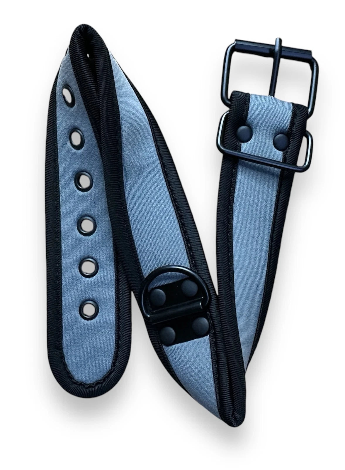 Bondage BDSM Role Play Neoprene Dog Collar with Buckles and D Loop - Various Colours IN THE SALE