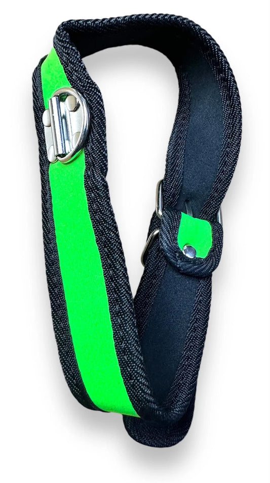 Neoprene Collar with Buckles & Loop - GREEN