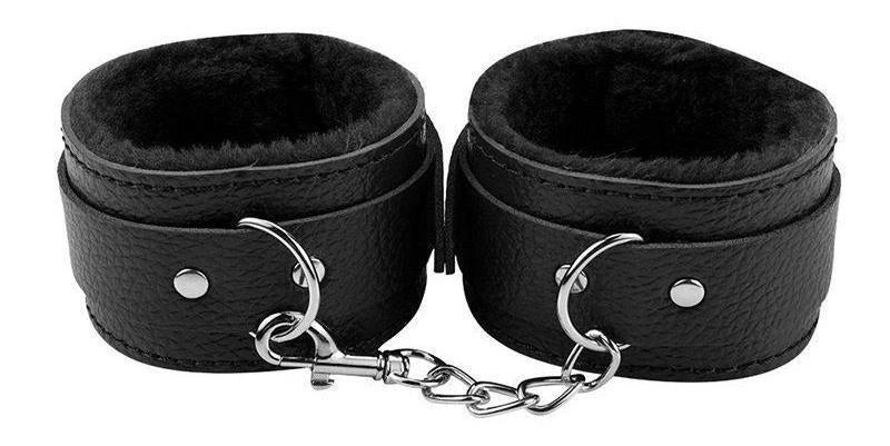 Starter Bondage Set with Fluff - BDSM Gift Box 8pc - Faux Leather - IN THE SALE