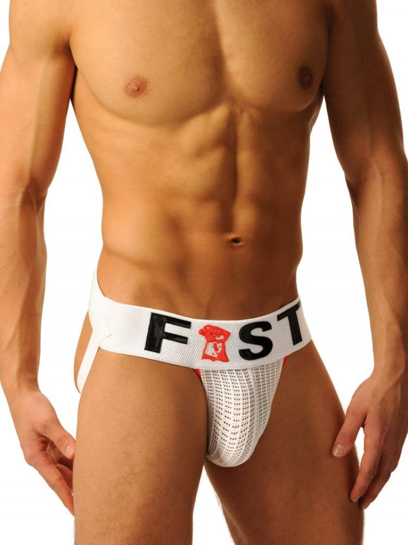 Fist Logo Jock - White