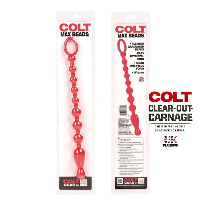 Max Beads – Anal Beads – Red – COLT (Max 2 per Order)