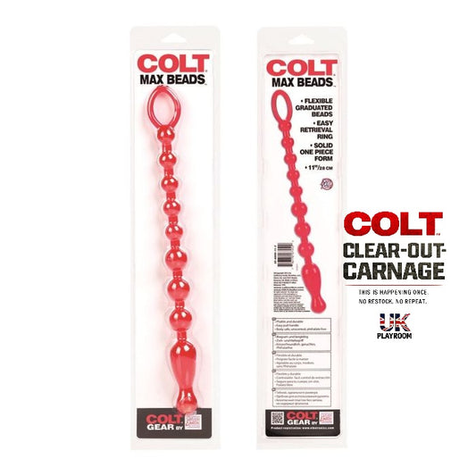 Max Beads – Anal Beads – Red – COLT (Max 2 per Order)
