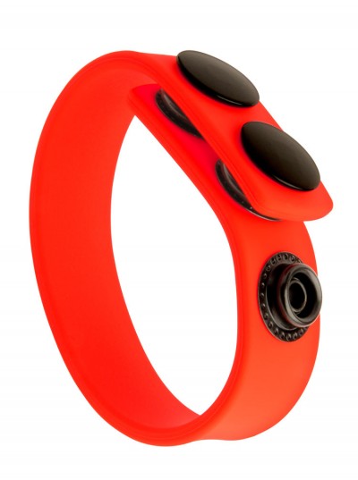 Silicone Cock Strap Neon Red