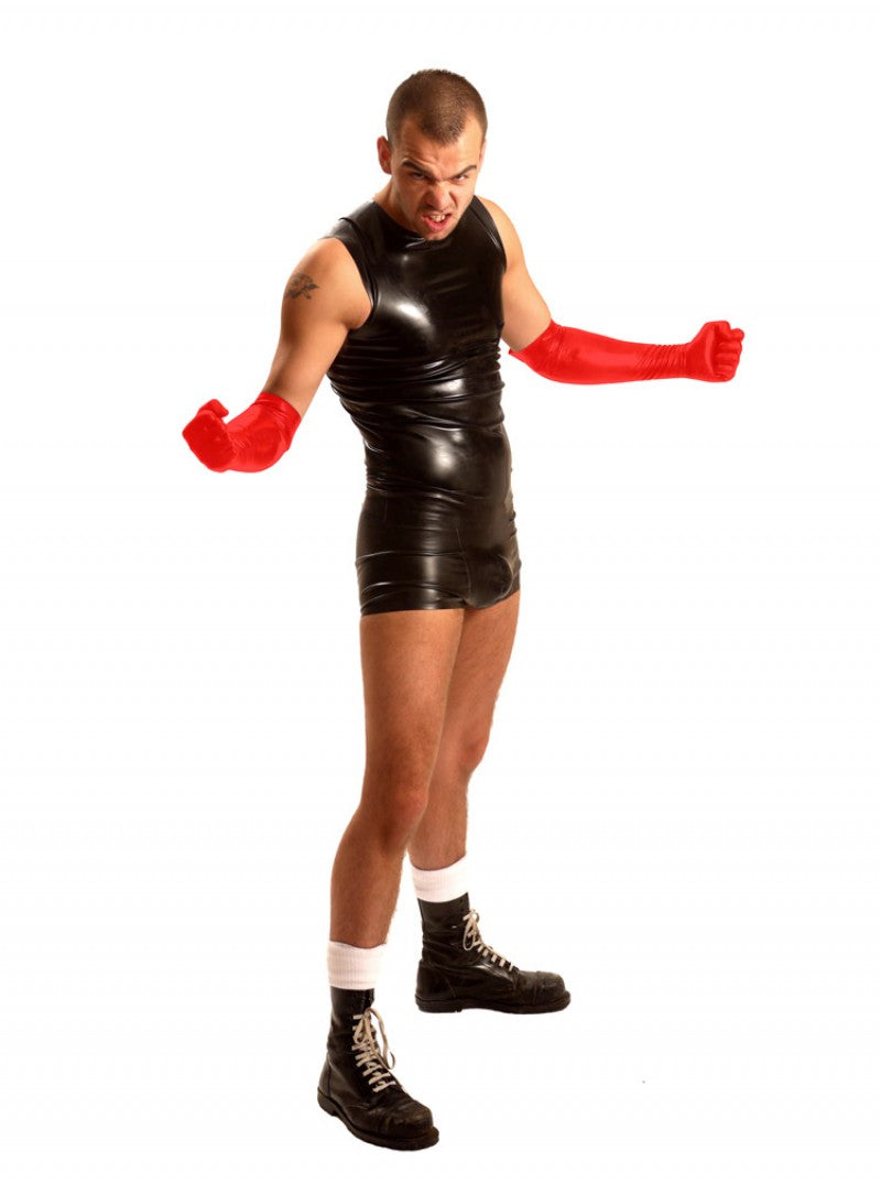 Elbow Rubber Gloves - Black or Red